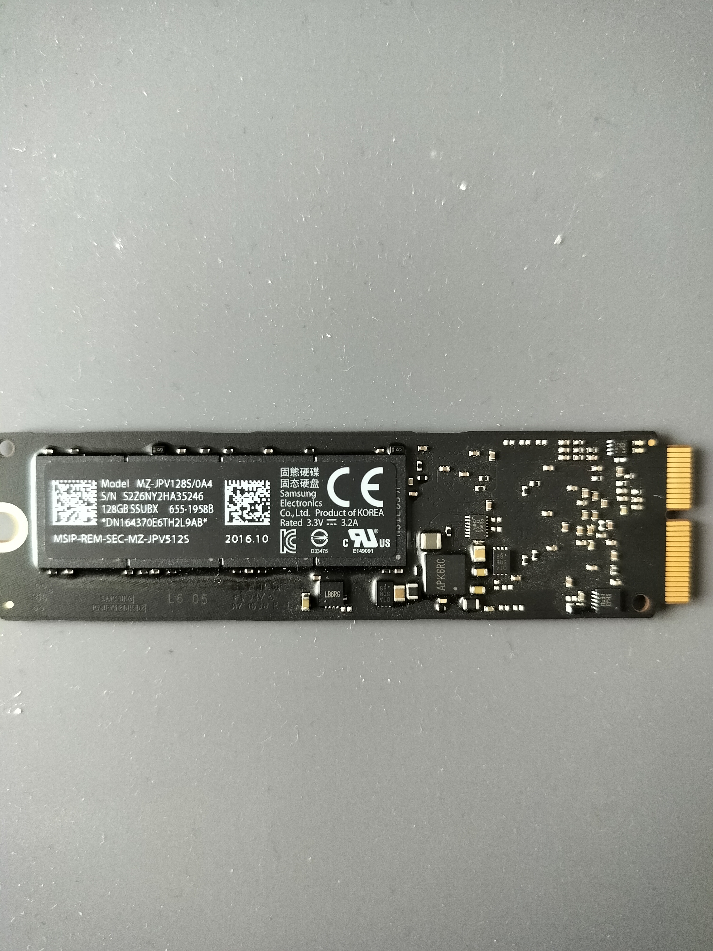 Remplacement et contrôle d’un SSD Apple MacBook